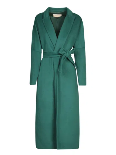 Blanca Vita Long Malachite Green Wool Coat