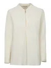 Blanca Vita Long Sleeve High Collar  Tunic In White
