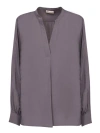 Blanca Vita Long-sleeve Viscose Tunic In Grey