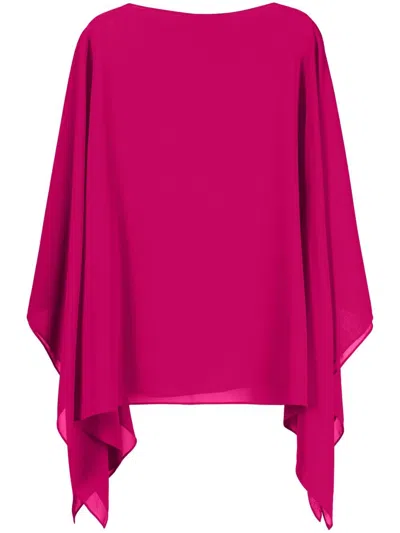 Blanca Vita Long Wide-sleeved Blouse In Rosa