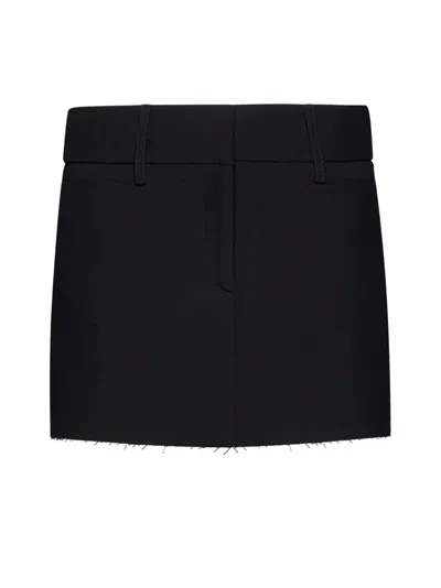 Blanca Vita Cotton Mini Skirt In Black