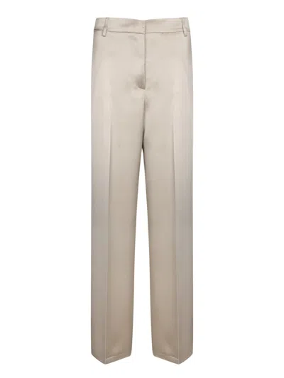 Blanca Vita Mastic Satin Palazzo Pants In Beige