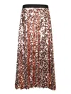 Blanca Vita Metallic Skirt With Flowing Silhouette In Metallic