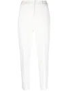 Blanca Vita Cropped Slim-fit Tailored Trousers In White