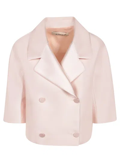 Blanca Vita Mikado Nude Short Jacket In Beige