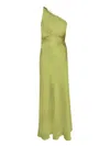 Blanca Vita One-shoulder Satin Gown In Green