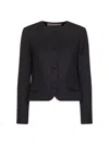 Blanca Vita Glitter Tweed Jacket In Animal Print