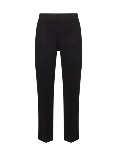 Blanca Vita Onyx Stretch Jersey Pioppo Trumpet Trousers In Black