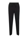 Blanca Vita Onyx Stretch Viscose Blend Priya Drawstring Trousers In Black