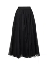 Blanca Vita Onyx Tulle Gerby Long Wide Skirt