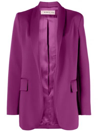 Blanca Vita Gaultiera Stretch Cady Blazer In Cyclamen