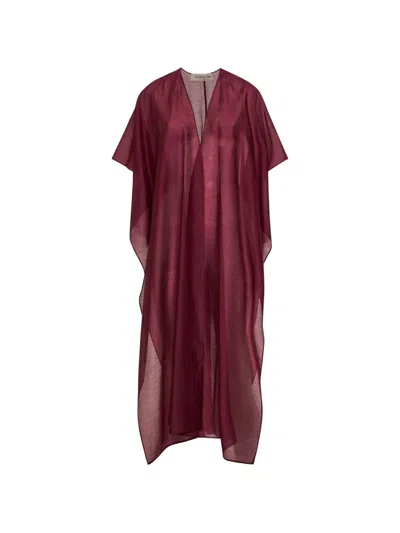 Blanca Vita Burgundy Voile Sdelfa Caftan Blouse