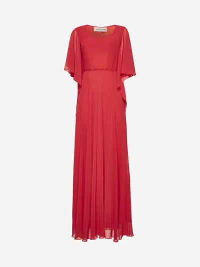 Blanca Vita Orange Georgette Adrian Long Dress