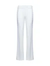 Blanca Vita White Crêpe Pachy Flared Trousers In Diamante