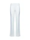 Blanca Vita White Crêpe Pachy Flared Trousers In Diamante