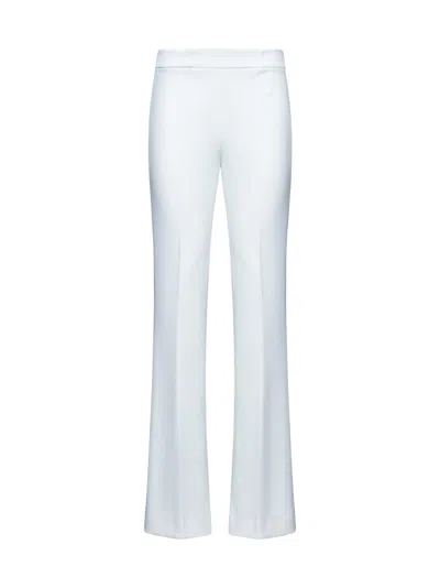 Blanca Vita White Crêpe Pachy Flared Trousers