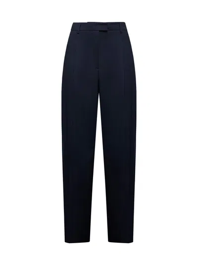 Blanca Vita Blue Gabardine Pulsa Trousers In Topazio