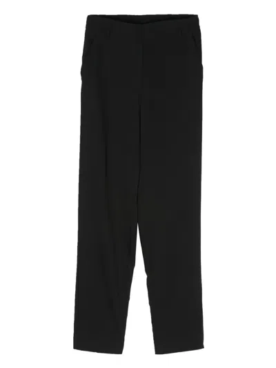 Blanca Vita Slim-fit Cropped Trousers In Black