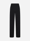 Blanca Vita Mid-rise Cropped Trousers In Black