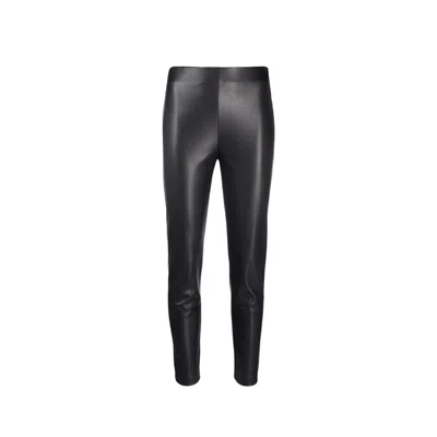 Blanca Vita Phlox Faux-leather Skinny Trousers In Black