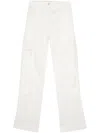 Blanca Vita Pittosforo Twill Straight Trousers In 白色