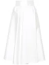 Blanca Vita Pleated Maxi Skirt In White