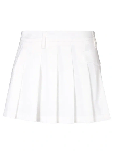 Blanca Vita Pleated Mini Skirt In White