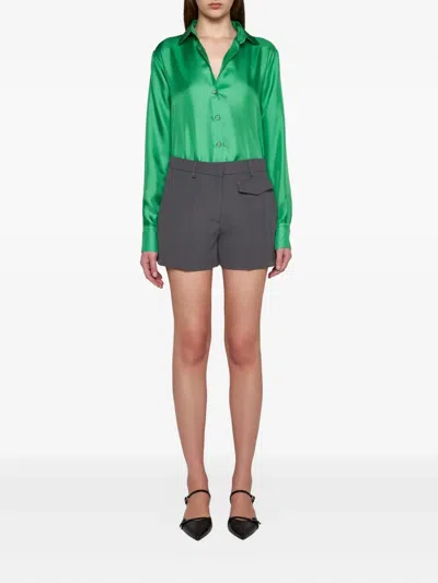 Blanca Vita Pleated Pocket Shorts In Gray