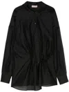 Blanca Vita Pleated Shirt In Black