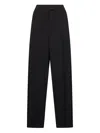 Blanca Vita Onyx Stretch Canvas Pulsa One-pleat Trousers In Black