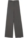 Blanca Vita Pressed-crease Palazzo Pants In Grey