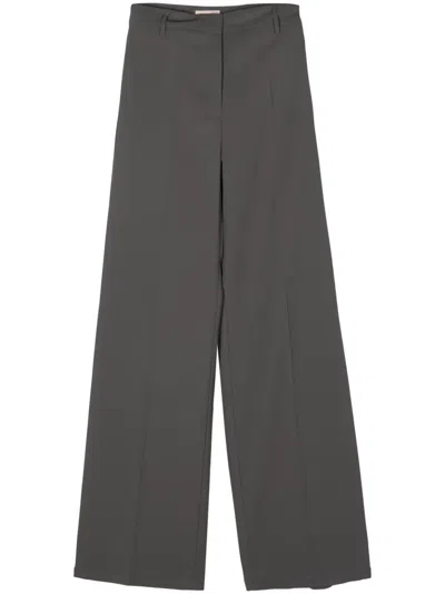 Blanca Vita Pressed-crease Palazzo Pants In Grey