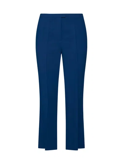 Blanca Vita Pleomele Topstitching-detail Trousers In Topazio