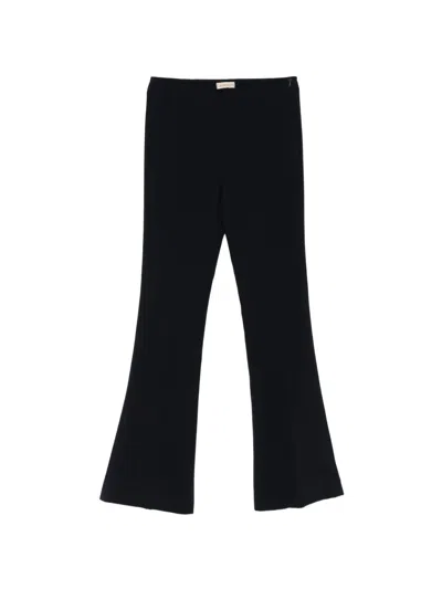 Blanca Vita Pressed-crease Flared Trousers In Black