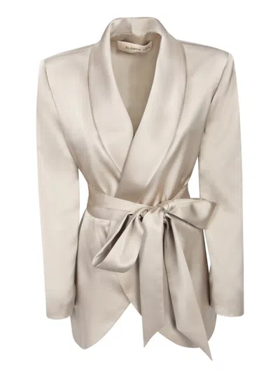 BLANCA VITA BLANCA VITA REFINED WRAP CUT SATIN JACKET