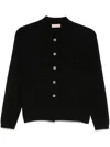 Blanca Vita Black Wool, Viscose And Cashmere Knit Jacket In Black