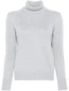 Blanca Vita Ribbed-knit Sweater In Grey
