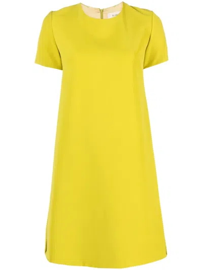 Blanca Vita Round-neck A-line Minidress In Green