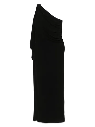 Blanca Vita Ruched Maxi Dress In Black