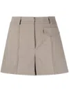 Blanca Vita Salicaria Mid-rise Shorts In Brown