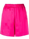 Blanca Vita Salixraso High-waisted Satin Shorts In Pink