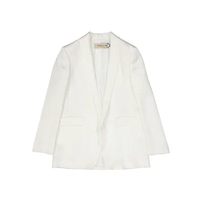 Blanca Vita Satin Effect Jacket In White