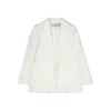 Blanca Vita Satin Effect Jacket With Tailored Fit In White