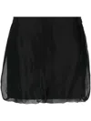 Blanca Vita Satin-finish Silk Miniskirt In Black