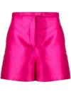 Blanca Vita Satin-finish Tailored Shorts In Rosa