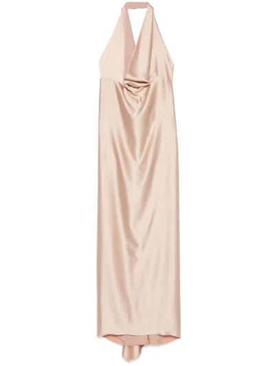 Blanca Vita Satin Maxi Dress In Neutrals