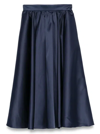 Blanca Vita Satin Midi Skirt