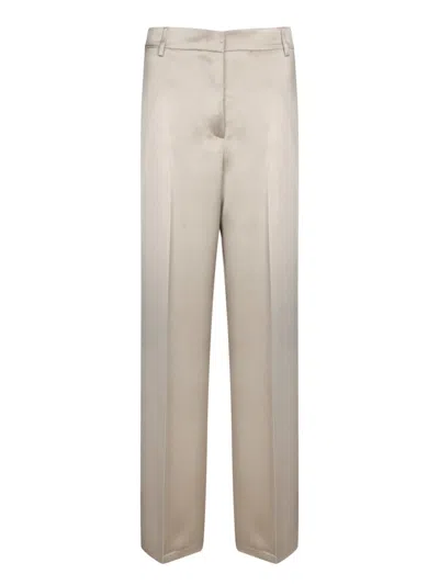 BLANCA VITA BLANCA VITA SATIN PALAZZO PANTS IN MASTIC