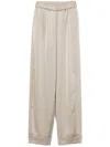 Blanca Vita Satin Trousers In Neutrals
