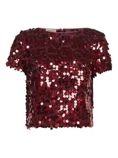 BLANCA VITA SEQUIN-EMBROIDERED TOP